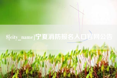 中国台湾宁夏消防报名入口官网公告
