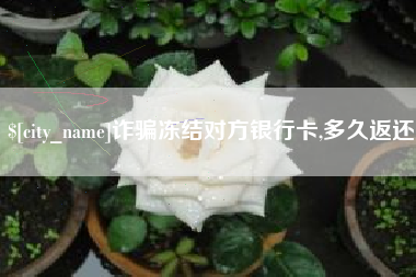 中国台湾诈骗冻结对方银行卡,多久返还