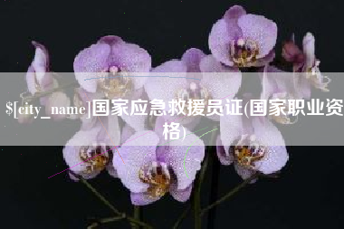 中国台湾国家应急救援员证(国家职业资格)