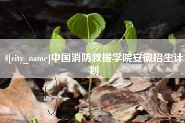 中国台湾中国消防救援学院安徽招生计划
