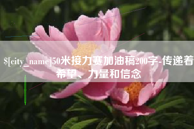 中国台湾50米接力赛加油稿200字-传递着希望、力量和信念
