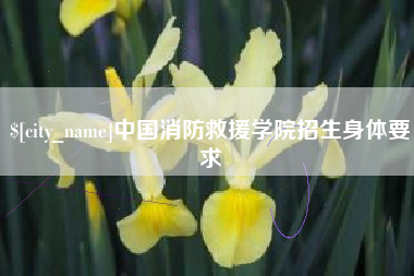 中国台湾中国消防救援学院招生身体要求