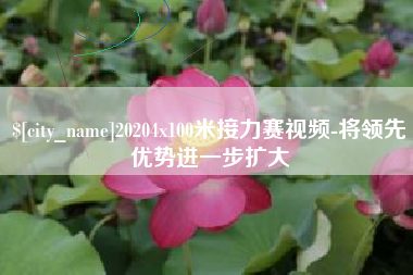 中国台湾20204x100米接力赛视频-将领先优势进一步扩大