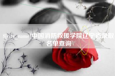 中国台湾中国消防救援学院辽宁省录取名单查询