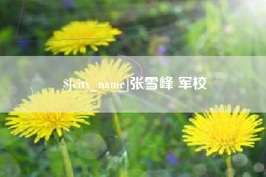 中国台湾张雪峰 军校