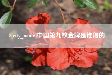 中国台湾中国第九枚金牌是谁得的
