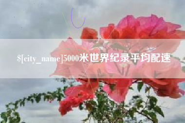 中国台湾5000米世界纪录平均配速