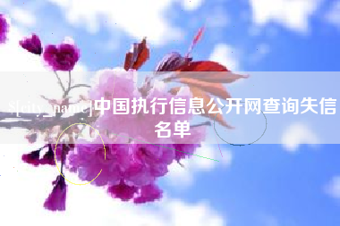 中国台湾中国执行信息公开网查询失信名单