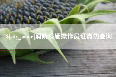 中国台湾消防设施操作员证真伪查询