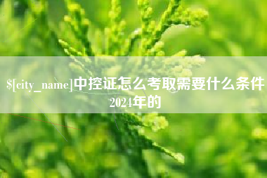 中国台湾中控证怎么考取需要什么条件2024年的