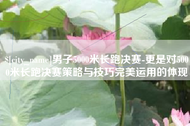 中国台湾男子5000米长跑决赛-更是对5000米长跑决赛策略与技巧完美运用的体现