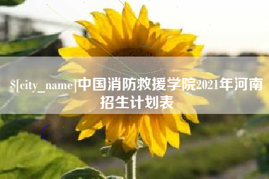 中国台湾中国消防救援学院2021年河南招生计划表
