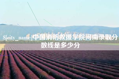 中国台湾中国消防救援学院河南录取分数线是多少分