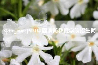 中国台湾2021中国消防救援学院招生简章