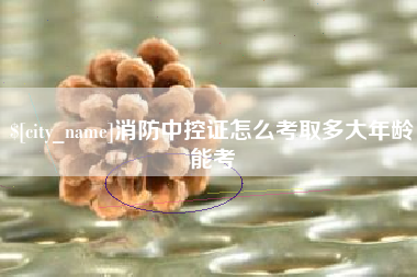 中国台湾消防中控证怎么考取多大年龄能考